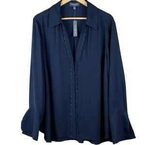 NWT The Limited Navy Blue Career Blouse Size 2X